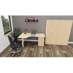 Bureau compact individuel sur caisson Ophrys