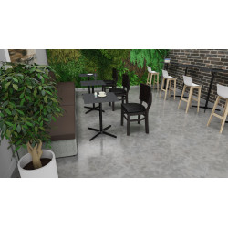 Chaises de brasserie hêtre et PU Brocelia (lot de 2)