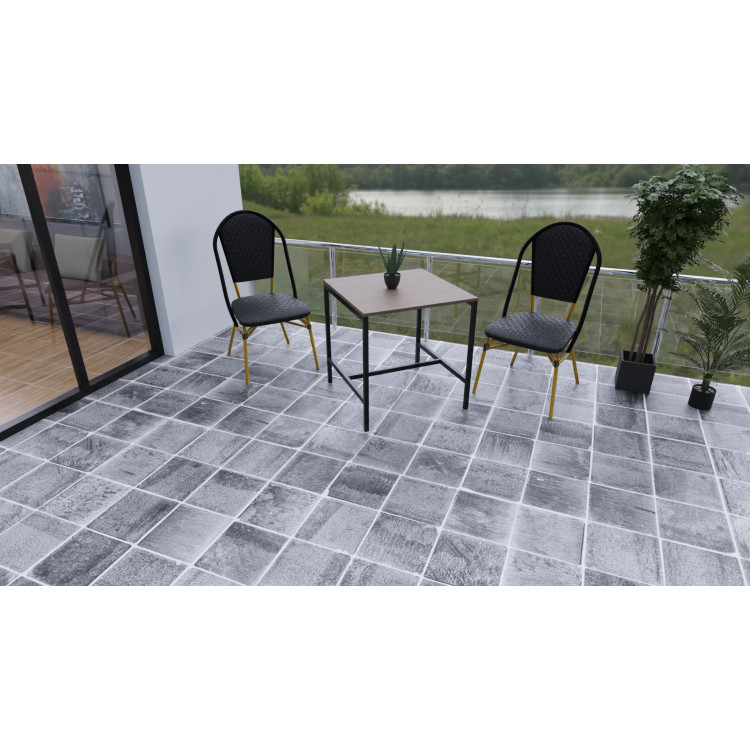 Chaise de bistrot empilable d'extérieur en tressage Soron
