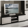 Meuble TV design laqué blanc et noir Darma