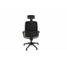 Fauteuil de bureau coque noir en tissu Moovie