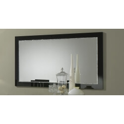 Miroir de salle à manger design 180 cm laqué noir Darma
