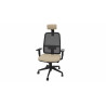 Fauteuil de bureau coque noir en tissu Moovie