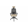 Fauteuil de bureau coque noir en tissu Moovie