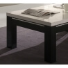 Table basse rectangulaire design laquée blanche et noire Darma