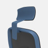 Fauteuil de bureau coque bleu en tissu Moovie