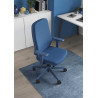 Fauteuil de bureau coque bleu en tissu Moovie