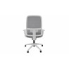 Fauteuil de bureau coque blanche en tissu Moovie