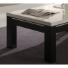 Table basse carrée design laquée blanche et noire Darma