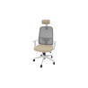 Fauteuil de bureau coque blanche en tissu Moovie