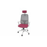 Fauteuil de bureau coque blanche en tissu Moovie