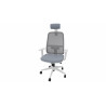 Fauteuil de bureau coque blanche en tissu Moovie