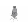 Fauteuil de bureau coque blanche en tissu Moovie