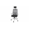 Fauteuil de bureau coque blanche en tissu Moovie