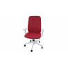 Fauteuil de bureau coque blanche en tissu Moovie