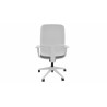 Fauteuil de bureau coque blanche en tissu Moovie