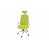 Fauteuil de bureau coque blanche en tissu Moovie