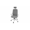 Fauteuil de bureau coque blanche en tissu Moovie