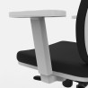 Fauteuil de bureau coque blanche en tissu Moovie