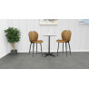 Tabouret de brasserie en tissu cognac Cathy (lot de 2)