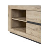 Meuble TV moderne 170 cm chêne canyon/gris marbré Sabina