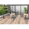 Chaise de brasserie empilable d'extérieur en tressage Fiorinda