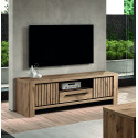 Meuble TV contemporain 170 cm chêne canyon Santana