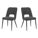Chaise de salle à manger moderne en tissu Soriane (lot de 2)