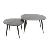 Tables basses modernes noir/marron Kim (lot de 2)