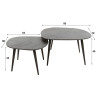 Tables basses modernes noir/marron Kim (lot de 2)