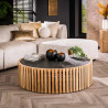 Table basse ronde en acacia massif naturel Julia
