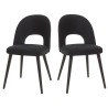Chaise de salle à manger moderne en velours Claudine (lot de 2)