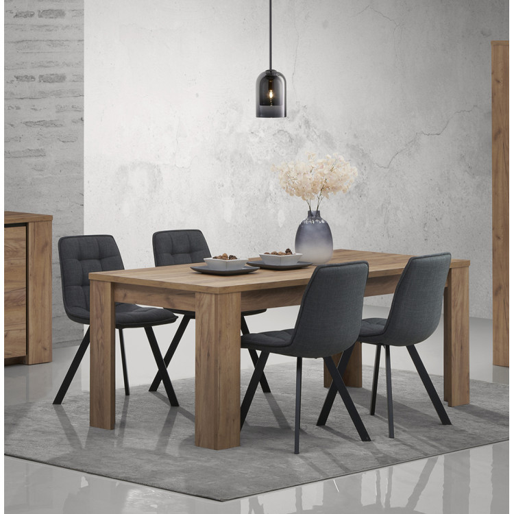 Table de salle à manger contemporaine chêne français Barbara