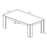 Table de salle à manger contemporaine chêne français Barbara