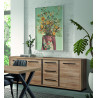 Buffet/bahut contemporain 240 cm chêne arizona Rocco