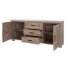 Buffet/bahut contemporain 220 cm chêne canyon Sirocco