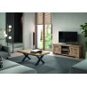 Meuble TV contemporain 160 cm chêne canyon Sirocco