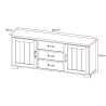 Buffet/bahut contemporain 220 cm chêne canyon Sirocco