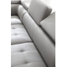 Canapé d'angle design en PU gris clair Marocco