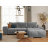 Canapé d'angle convertible moderne avec coffre en tissu Abel