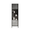 Vitrine 1 porte gris foncé/ardoise Evoria