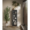 Vitrine 1 porte gris foncé/ardoise Evoria