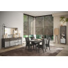 Vitrine 1 porte gris foncé/ardoise Evoria