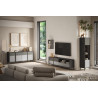 Vitrine 1 porte gris foncé/ardoise Evoria