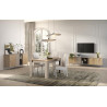 Buffet/bahut 160 cm chêne cadiz/gris cachemire Gentiane