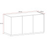 buffet/bahut 3 portes 155 cm bronze/chêne mercure Fantastic