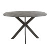 Table haute de bar ovale en mélamine noir marron Oceanie