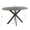 Table haute de bar ovale en mélamine noir marron Oceanie