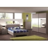 Lit adulte contemporain coloris basalte gris Ines