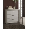 Commode 3 tiroirs contemporaine coloris gris Noe